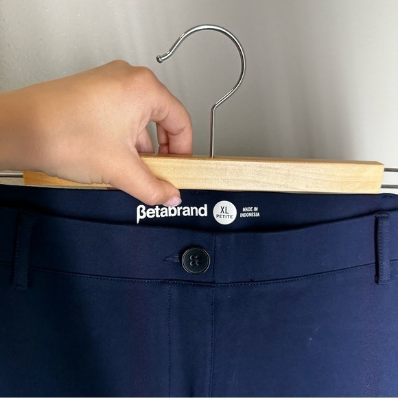 Betabrand Boot Cut Classic Dress Yoga Pants Navy Pull On Size XL Petite Women’s - Picture 8 of 10